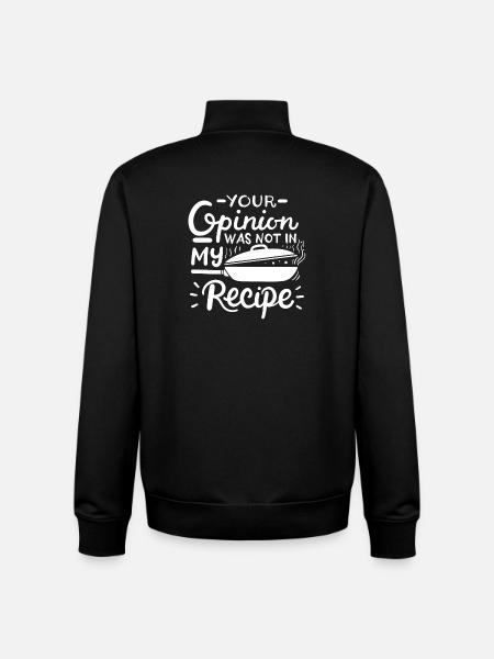 Koch Rezept Kochen - Unisex Organic Zip Sweatshirt von Stanley/Stella - Schwarz