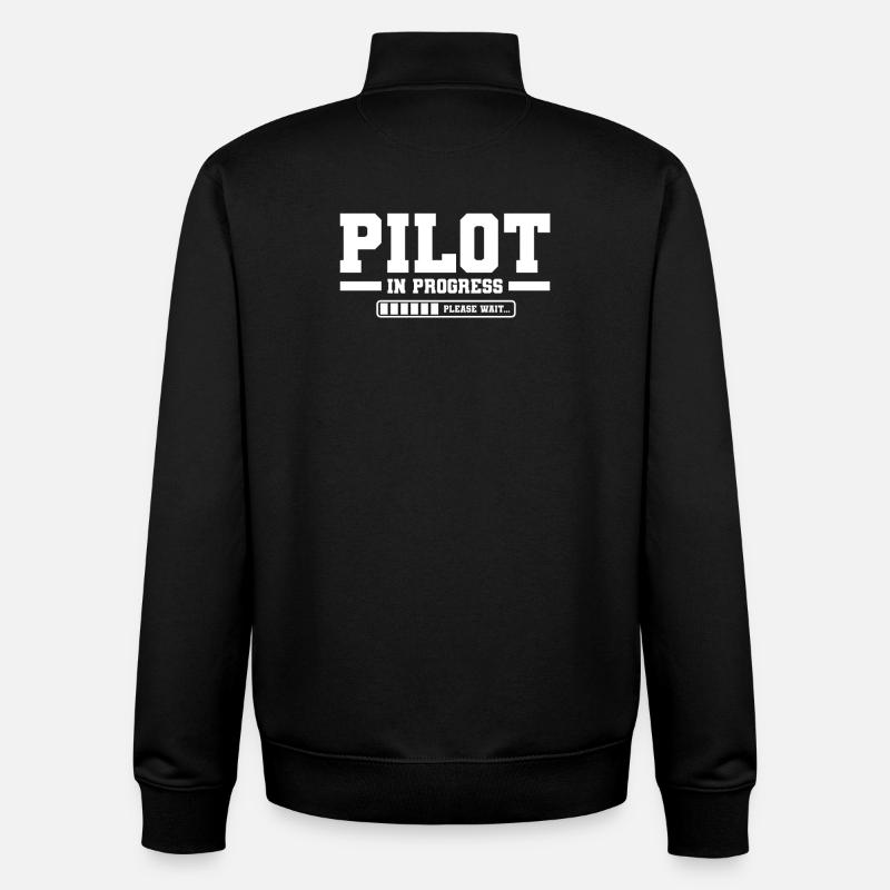 Flugschüler Flugschule - Unisex Organic Zip Sweatshirt von Stanley/Stella - Schwarz