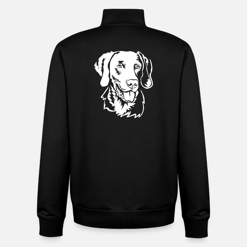 Weimaraner head "Black Edition" - Unisex Organic Zip Sweatshirt by Stanley/Stella - black