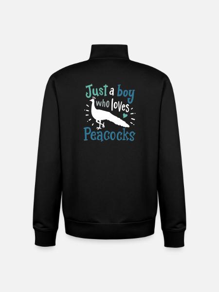 Peacocks birds peacock peacock lovers - Unisex Organic Zip Sweatshirt by Stanley/Stella - black
