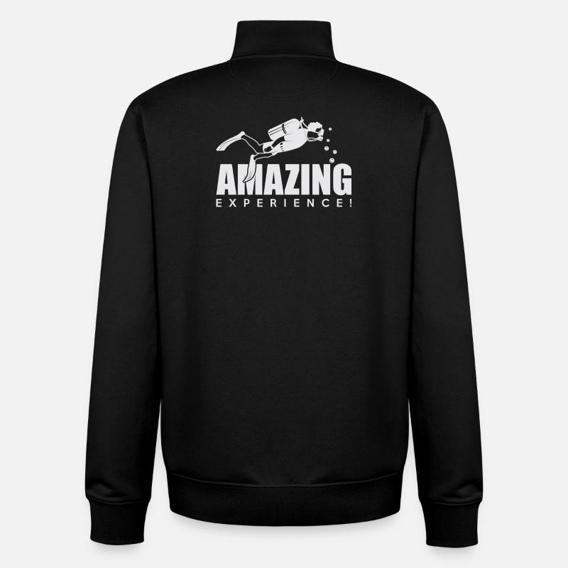 Plongée plongeurs - Sweat zippé unisexe en coton bio Stanley/Stella - noir