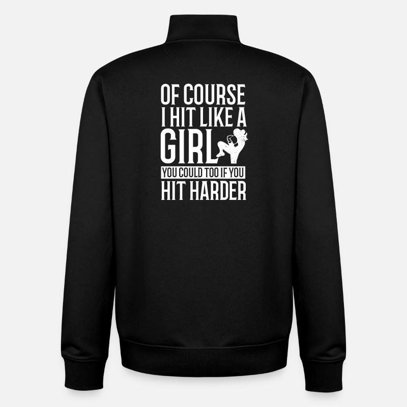 Kickboxen Boxen Kickboxer Muay Thai - Unisex Organic Zip Sweatshirt von Stanley/Stella - Schwarz