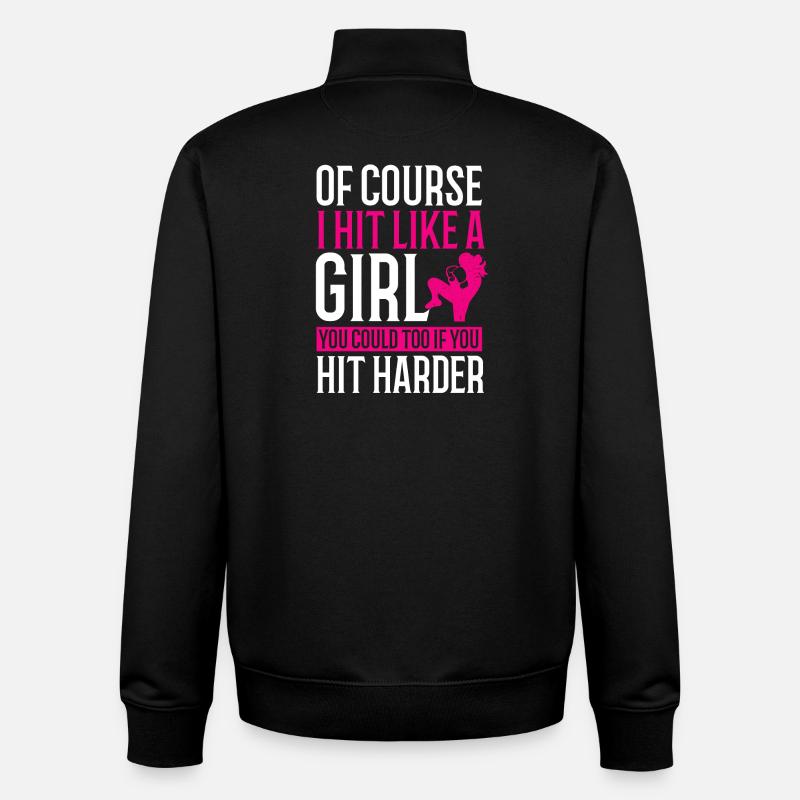 Kickboxing Boxing Kickboxing Thai Boxing - Unisex Organic Zip Sweatshirt by Stanley/Stella - black