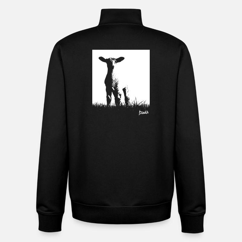 Ostfriesland-Kollektion: Deich-Lämmchen - Unisex Organic Zip Sweatshirt von Stanley/Stella - Schwarz