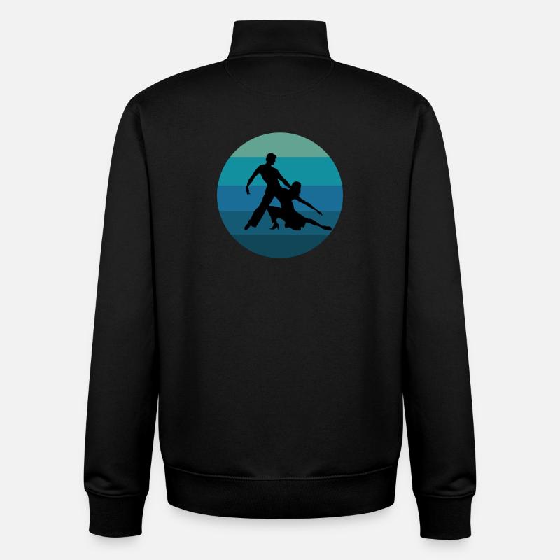 Latin danse couple salsa - Sweat zippé unisexe en coton bio Stanley/Stella - noir