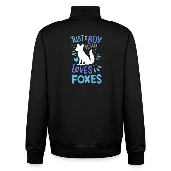 Füchse Fuchs Fuchsliebhaber - Unisex Organic Zip Sweatshirt von Stanley/Stella - Schwarz - Hinten - AI Model Male 185 light (185cm)
