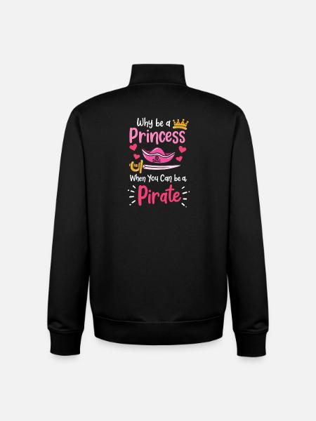 Pirate Pirate Princesse Pirate Fille - Sweat zippé unisexe en coton bio Stanley/Stella - noir