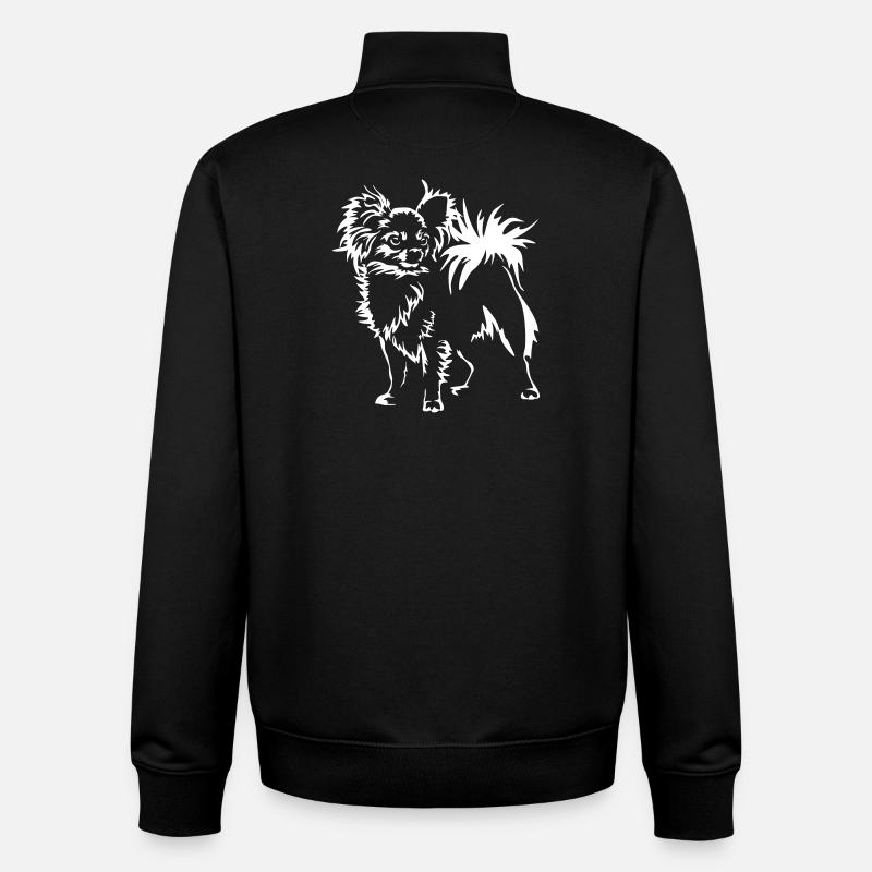 Chihuahua"Black Edition" - Unisex Organic Zip Sweatshirt von Stanley/Stella - Schwarz
