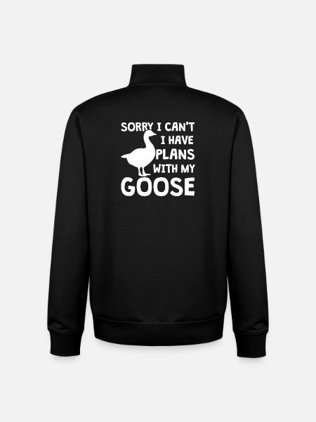 Goose Geese Waterfowl Goose Lover - Unisex Organic Zip Sweatshirt by Stanley/Stella - black