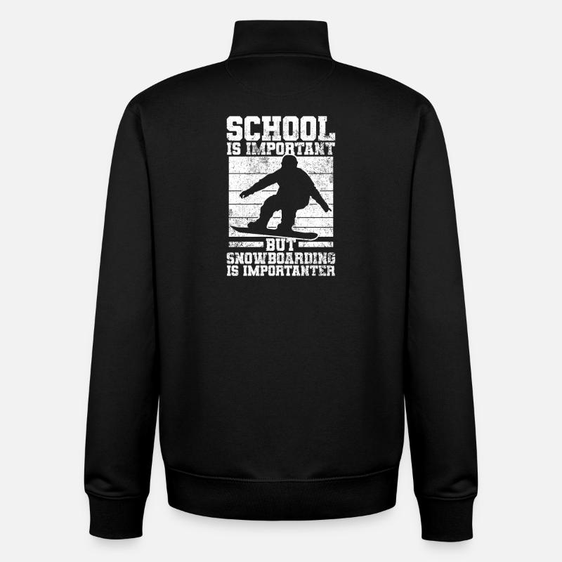 Snowboarding Snowboarder Snowboard - Unisex Organic Zip Sweatshirt by Stanley/Stella - black