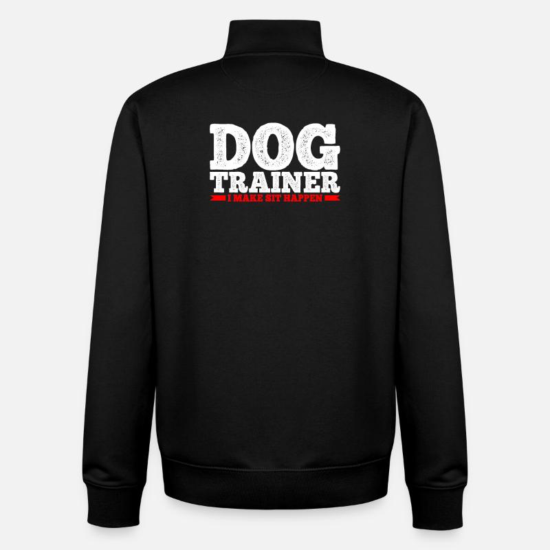 Dog Trainer Dog Training - Unisex Organic Zip Sweatshirt by Stanley/Stella - black
