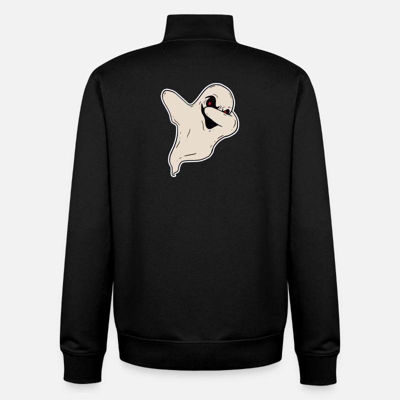 Halloween Horror Ghosts - Unisex Organic Zip Sweatshirt by Stanley/Stella - black