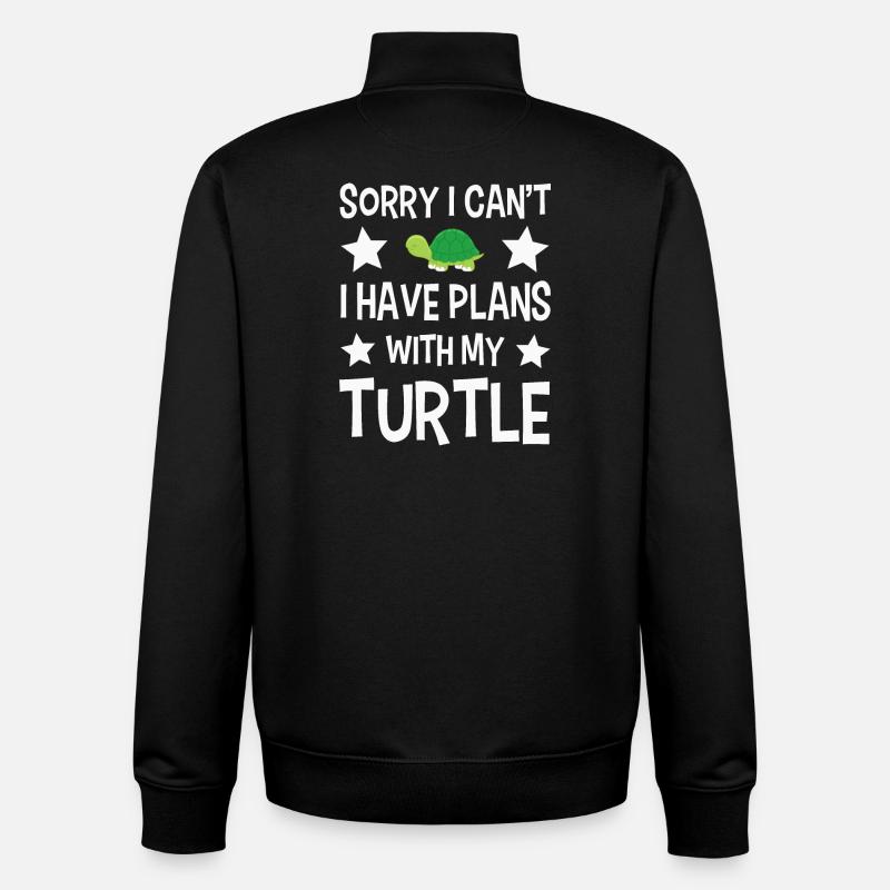 Tortues - Sweat zippé unisexe en coton bio Stanley/Stella - noir