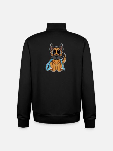German Shepherd - Unisex Organic Zip Sweatshirt by Stanley/Stella - black