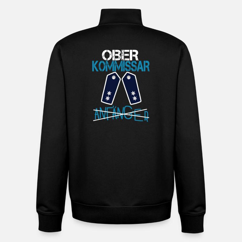 Anfänger - Oberkommissar Polizei Befördung - Unisex Organic Zip Sweatshirt von Stanley/Stella - Schwarz