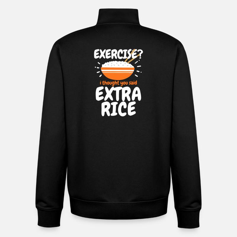 Reis Extra Reis philippinisches Essen - Unisex Organic Zip Sweatshirt von Stanley/Stella - Schwarz
