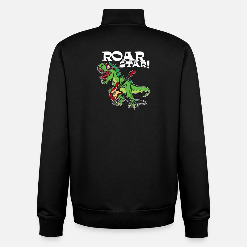 Lustig Tier Cool Dinosaurier Spruch - Unisex Organic Zip Sweatshirt von Stanley/Stella - Schwarz