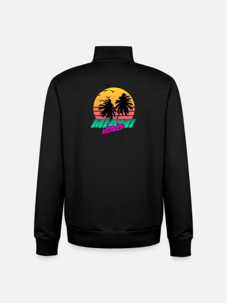 Miami Palm Trees - Unisex Organic Zip Sweatshirt von Stanley/Stella - Schwarz