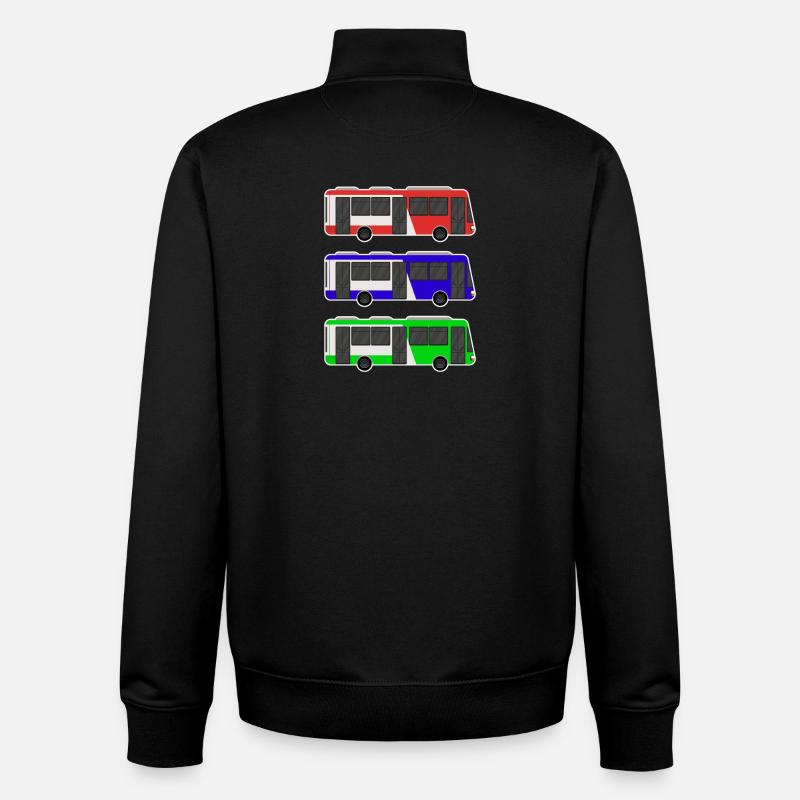 Bus - Unisex Organic Zip Sweatshirt von Stanley/Stella - Schwarz