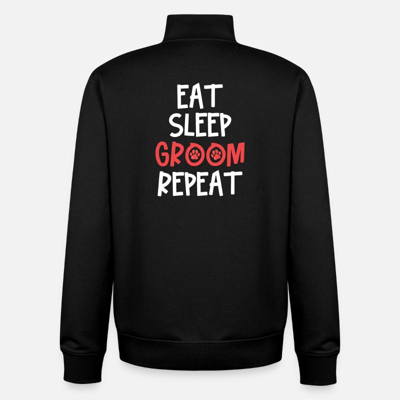 Garde-chien Toiletteur pour chiens - Sweat zippé unisexe en coton bio Stanley/Stella - noir