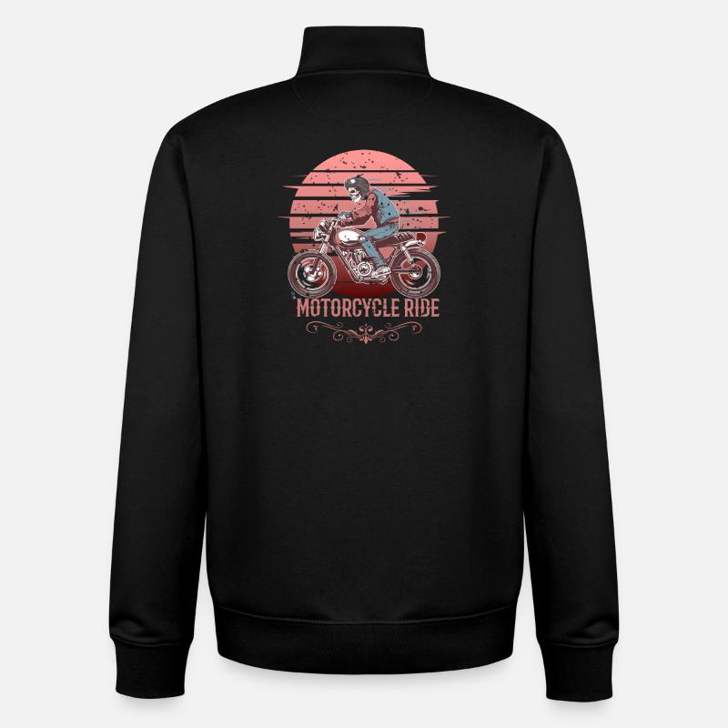 Motorradfahrer - Unisex Organic Zip Sweatshirt von Stanley/Stella - Schwarz