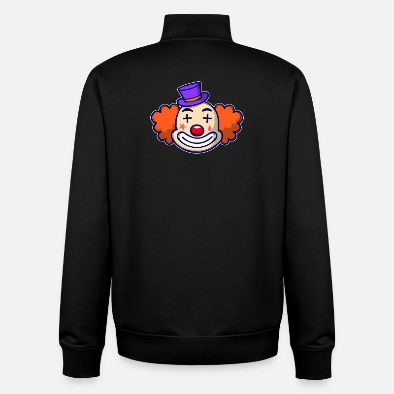 Carnaval clown carnaval - Sweat zippé unisexe en coton bio Stanley/Stella - noir