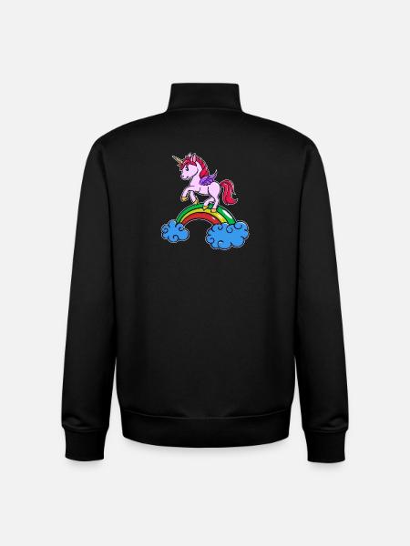 Einhorn Cool Tier - Unisex Organic Zip Sweatshirt von Stanley/Stella - Schwarz