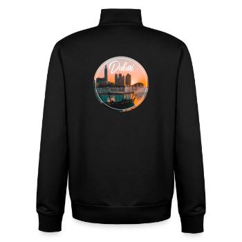 Dubai Sonnenuntergang Skyline Boot - Unisex Organic Zip Sweatshirt von Stanley/Stella - Schwarz - Hinten - AI Model Male 185 light (185cm)