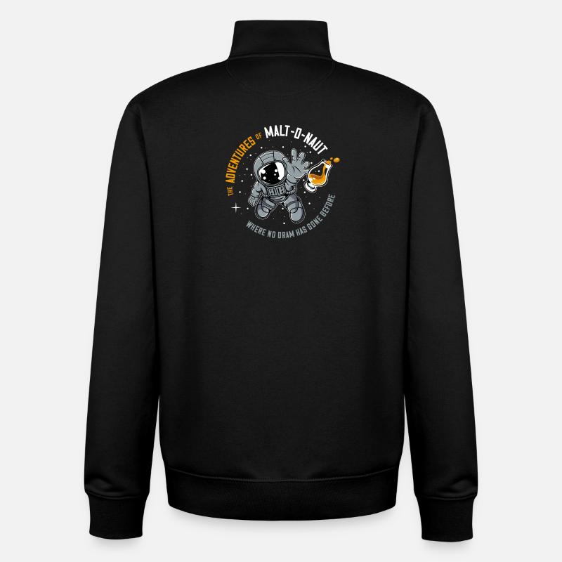Malt-O-Naut 1 - Sweat zippé unisexe en coton bio Stanley/Stella - noir