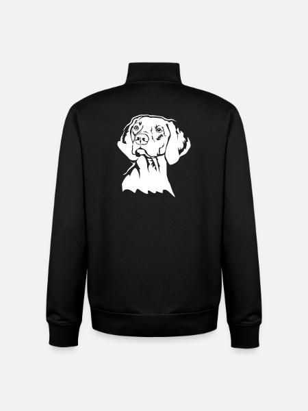 Magyar Vizsla head "Black Edition" - Unisex Organic Zip Sweatshirt by Stanley/Stella - black