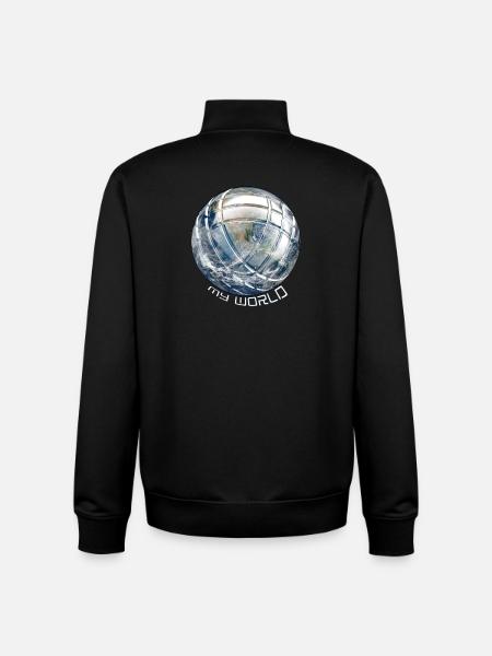 Petanque - Unisex Organic Zip Sweatshirt by Stanley/Stella - black