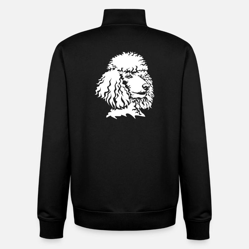 Pudel Kopf "Black Edition" - Unisex Organic Zip Sweatshirt von Stanley/Stella - Schwarz