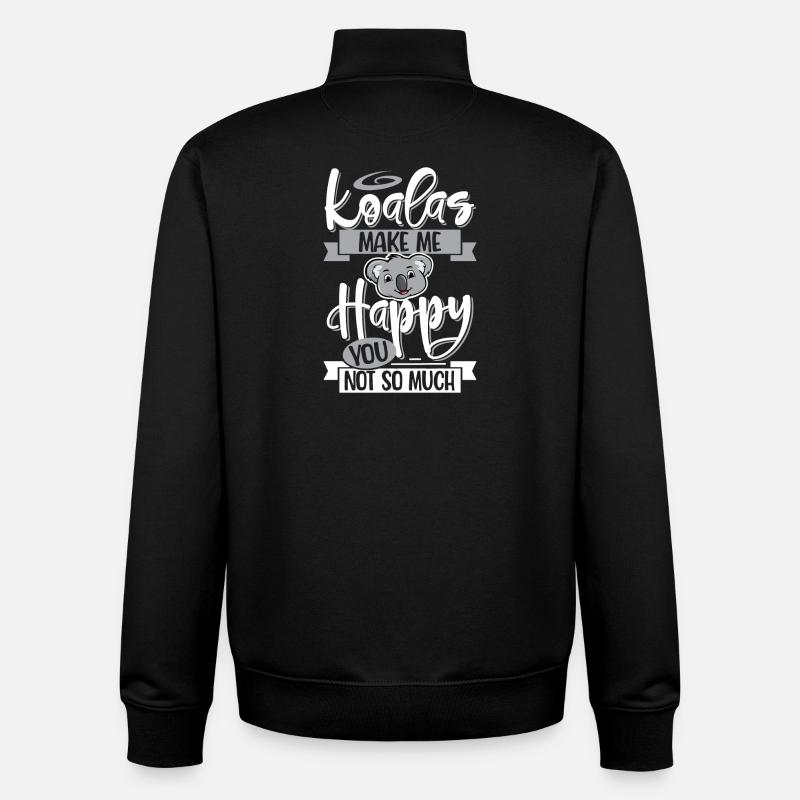 Koala - Unisex Organic Zip Sweatshirt von Stanley/Stella - Schwarz