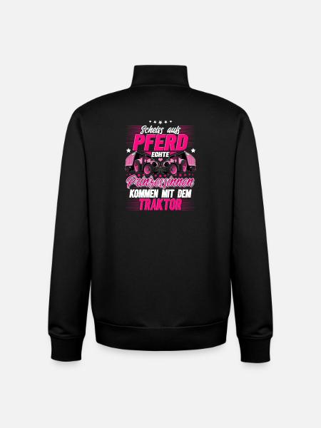 Landwirtin Traktor - Unisex Organic Zip Sweatshirt von Stanley/Stella - Schwarz