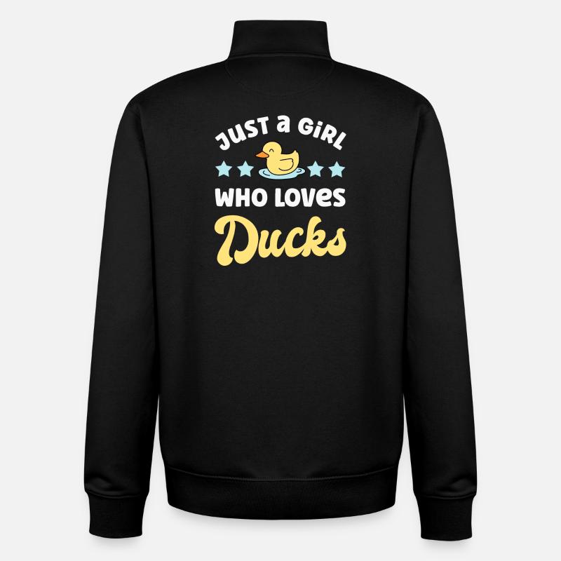 Duck Ducks - Unisex Organic Zip Sweatshirt by Stanley/Stella - black