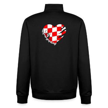 Kroatien - Kroatien - Unisex Organic Zip Sweatshirt von Stanley/Stella - Schwarz - Hinten - AI Model Male 185 light (185cm)