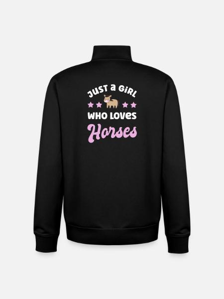 Horse Horses - Unisex Organic Zip Sweatshirt by Stanley/Stella - black