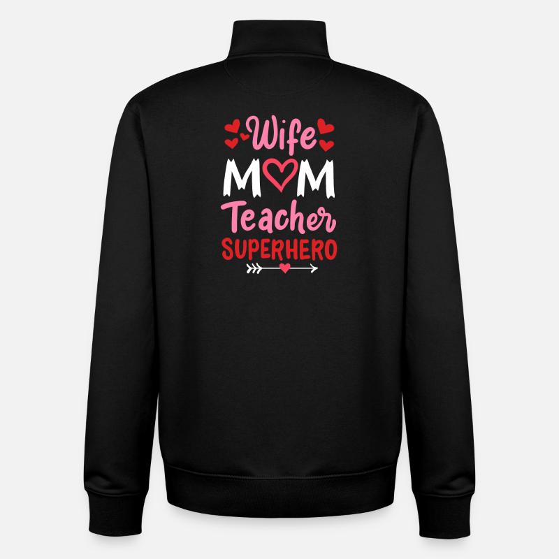 Muttertag Ehefrau Mama Lehrerin - Unisex Organic Zip Sweatshirt von Stanley/Stella - Schwarz