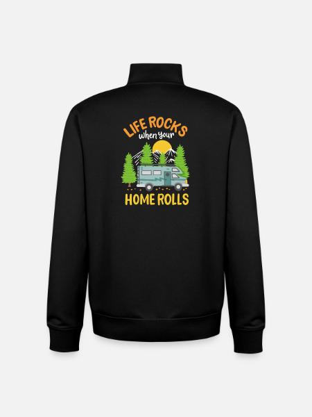 Wohnmobil Camping Camper - Unisex Organic Zip Sweatshirt von Stanley/Stella - Schwarz