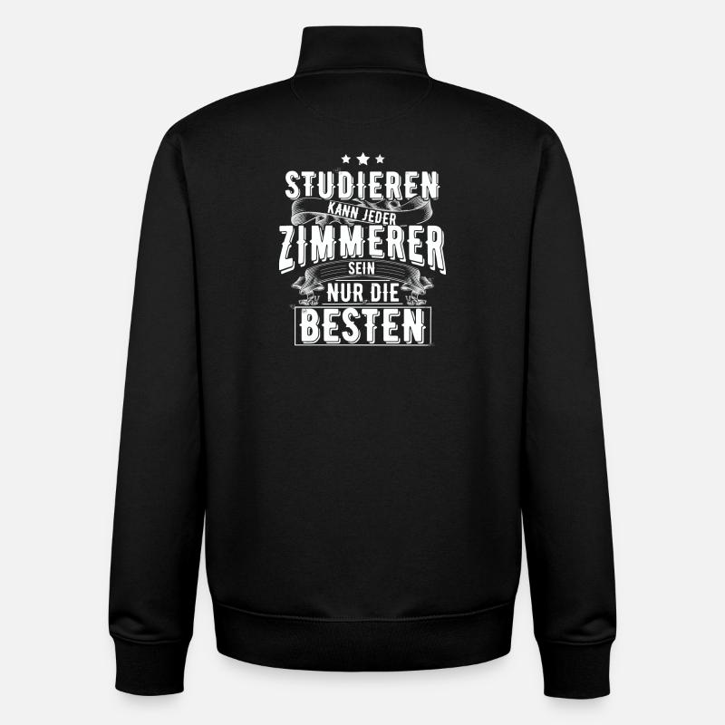 Zimmerer - Unisex Organic Zip Sweatshirt von Stanley/Stella - Schwarz