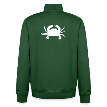 Krabbe Krabben-Liebhaber - Unisex Organic Zip Sweatshirt von Stanley/Stella - Flaschengrün - Hinten - AI Model Male 185 dark (185cm)