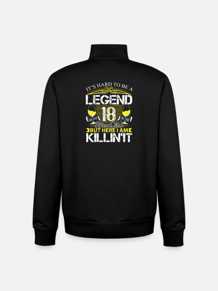 18th Birthday Legend - Unisex Organic Zip Sweatshirt by Stanley/Stella - black