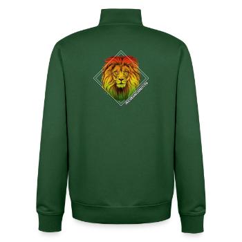 Regenbogenlöwe Diamond Muster - Unisex Organic Zip Sweatshirt von Stanley/Stella - Flaschengrün - Hinten - AI Model Male 185 dark (185cm)