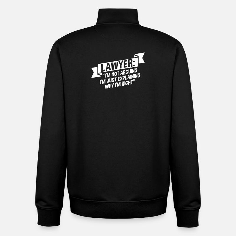 Anwalt Jurist - Unisex Organic Zip Sweatshirt von Stanley/Stella - Schwarz