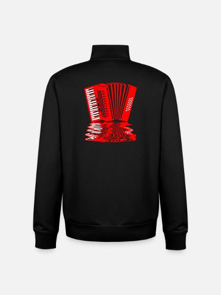 Musique d’accordéon - Sweat zippé unisexe en coton bio Stanley/Stella - noir