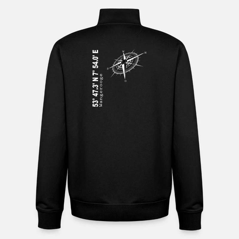Wangerooge - Unisex Organic Zip Sweatshirt von Stanley/Stella - Schwarz