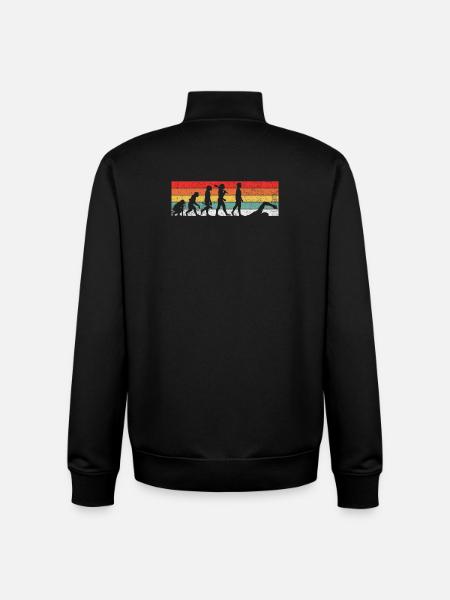 Schwimmen Schwimmer Evolution - Unisex Organic Zip Sweatshirt von Stanley/Stella - Schwarz