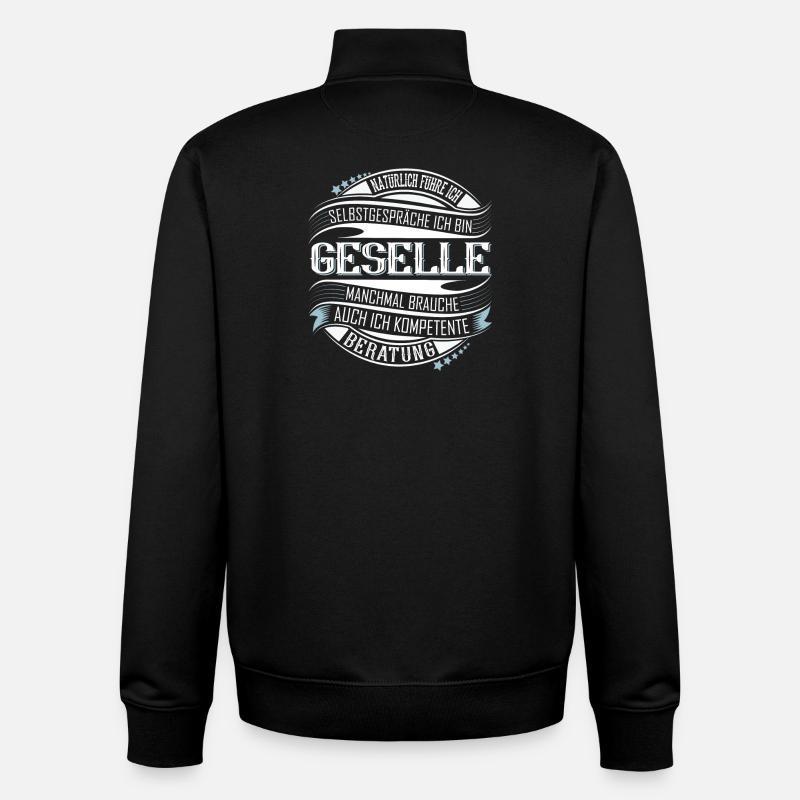 Geselle - Unisex Organic Zip Sweatshirt von Stanley/Stella - Schwarz