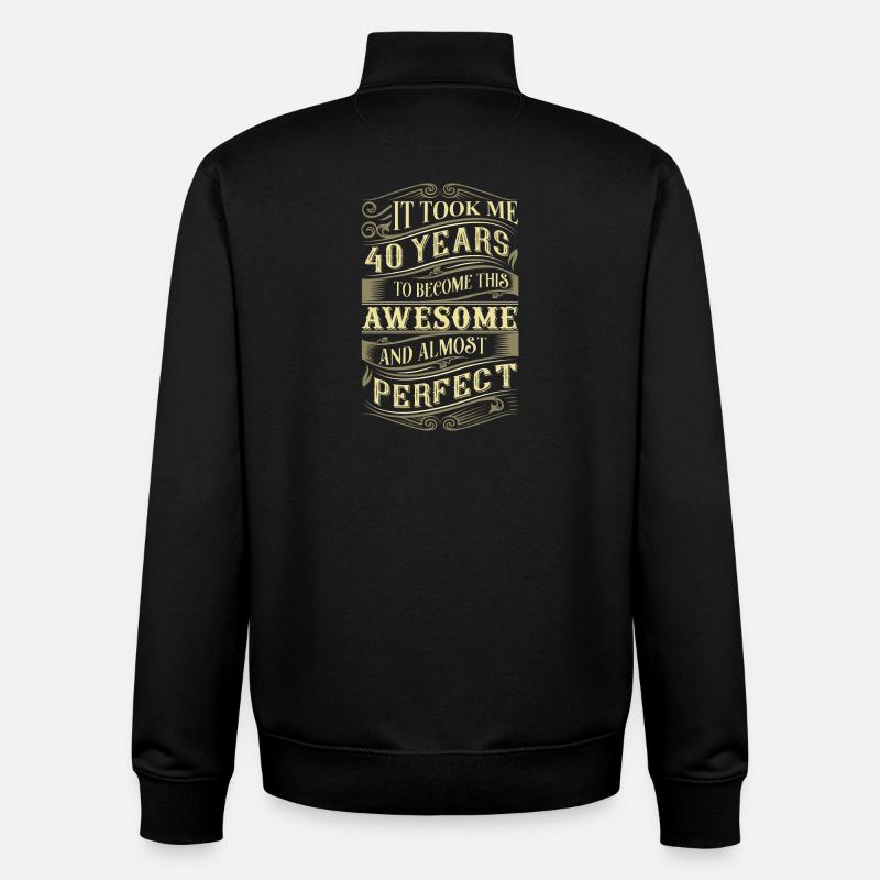 40e anniversaire - Sweat zippé unisexe en coton bio Stanley/Stella - noir