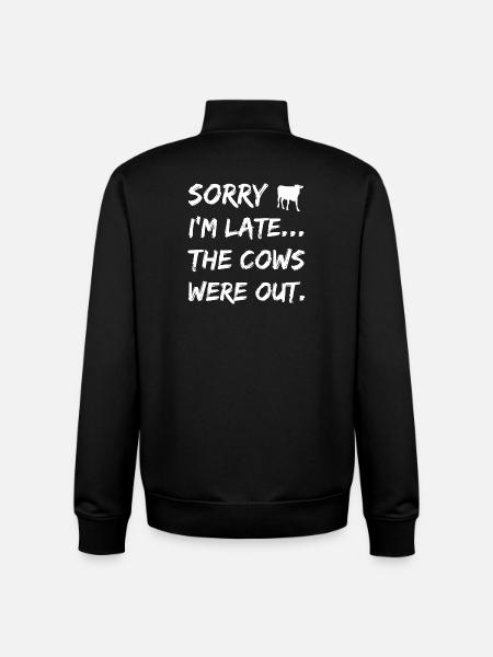Vaches - Sweat zippé unisexe en coton bio Stanley/Stella - noir